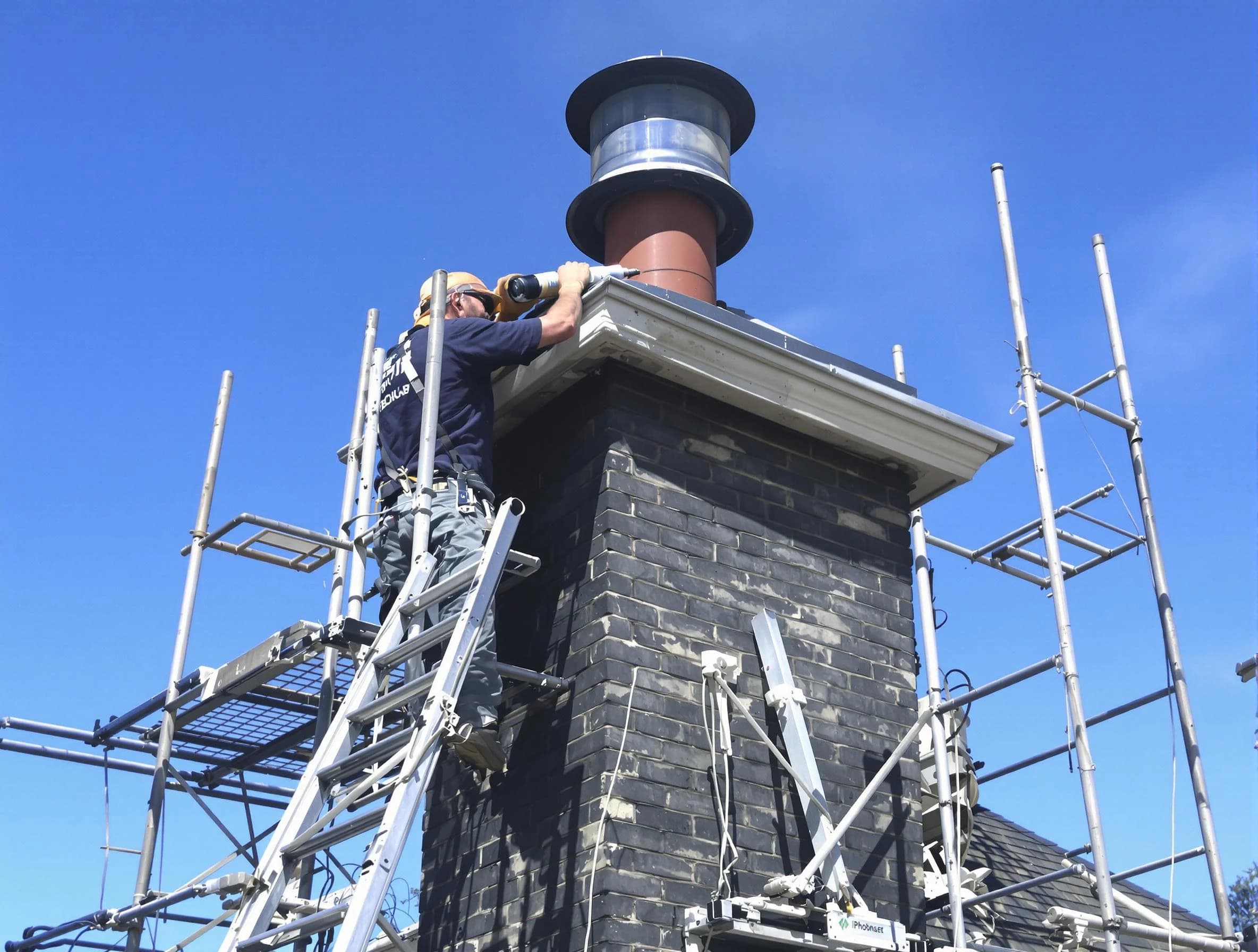 Sturdy chimney crown finished by Leominster Chimney Sweep in Leominster, MA