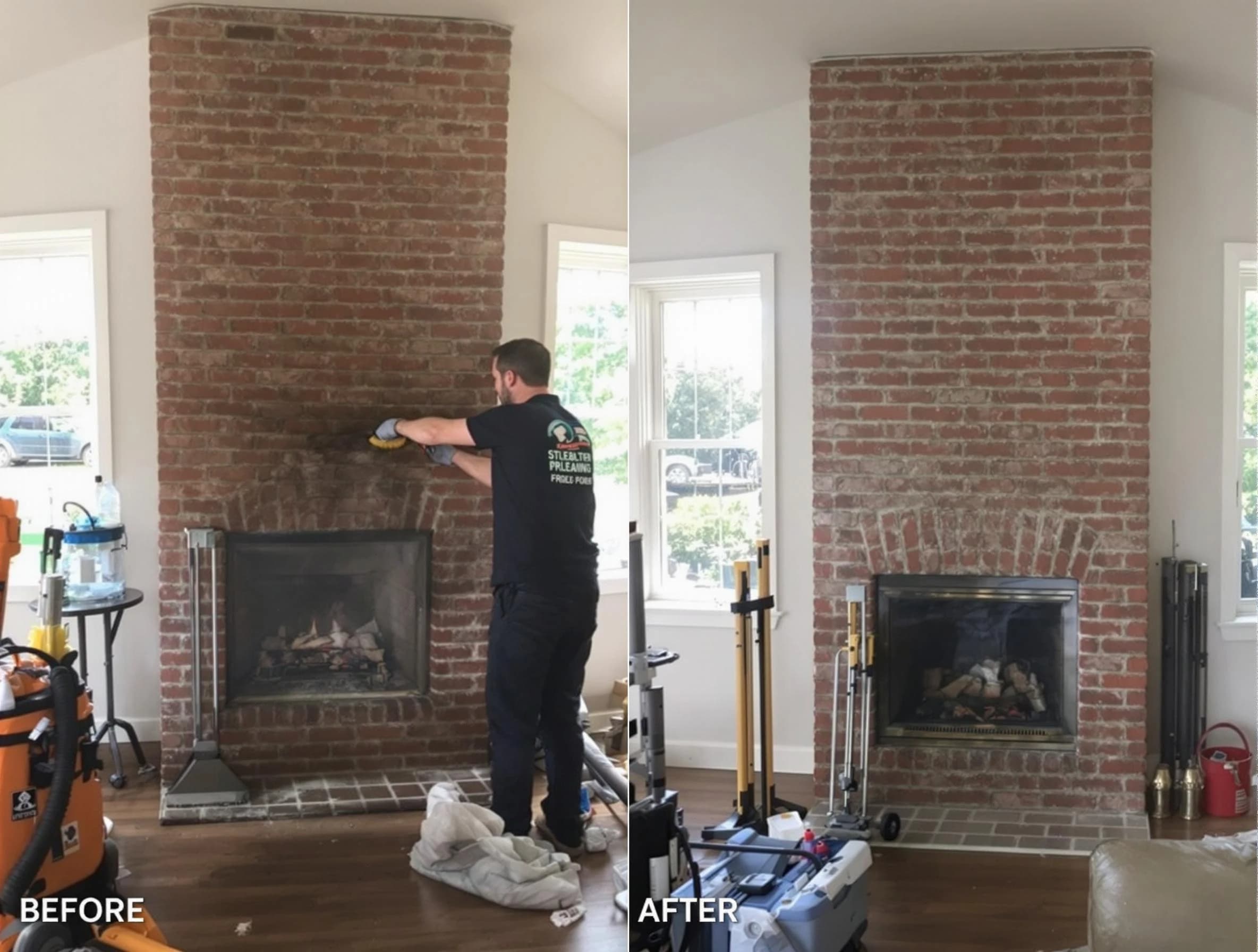 Finished chimney sweeping service by Leominster Chimney Sweep in Leominster, MA