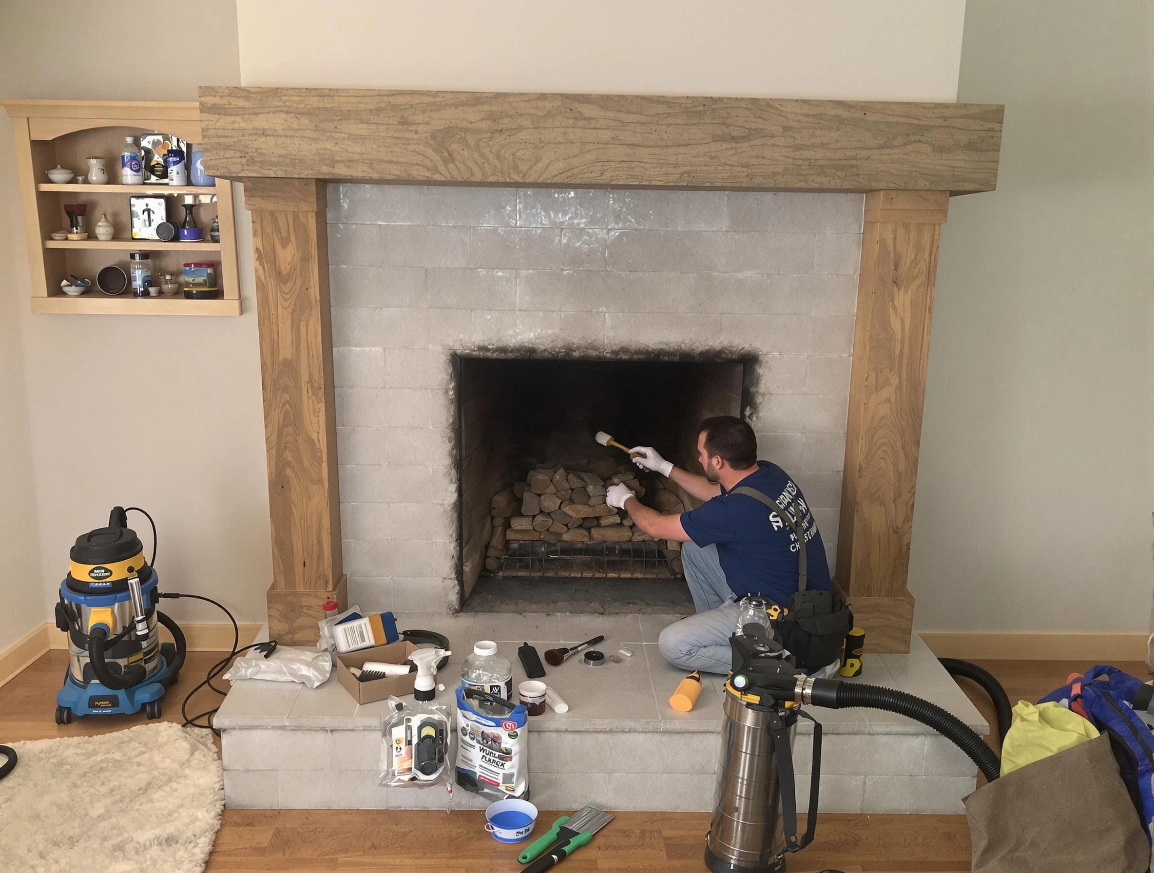 Detailed creosote removal process by Leominster Chimney Sweep in Leominster, MA