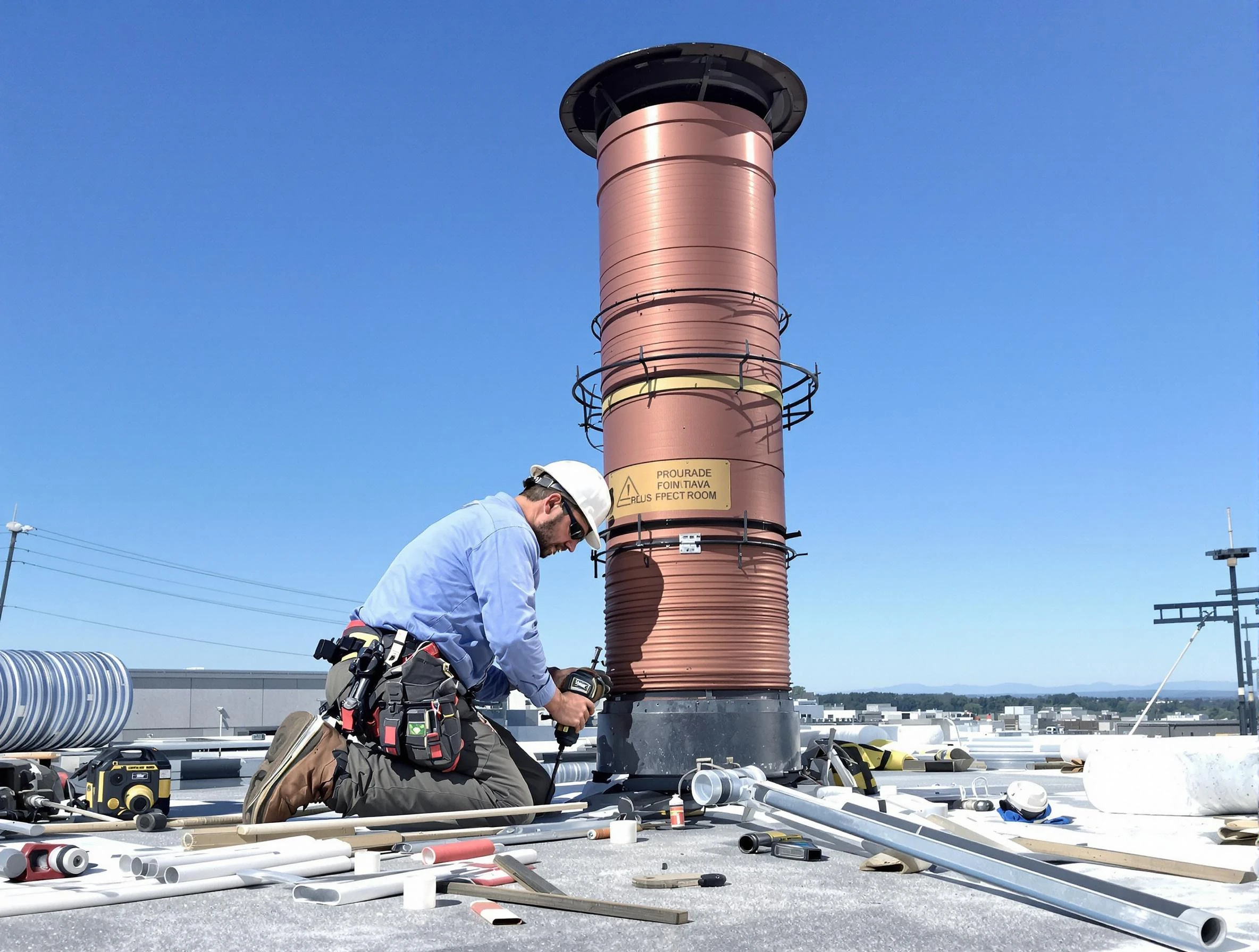 Installed chimney liner by Leominster Chimney Sweep in Leominster, MA