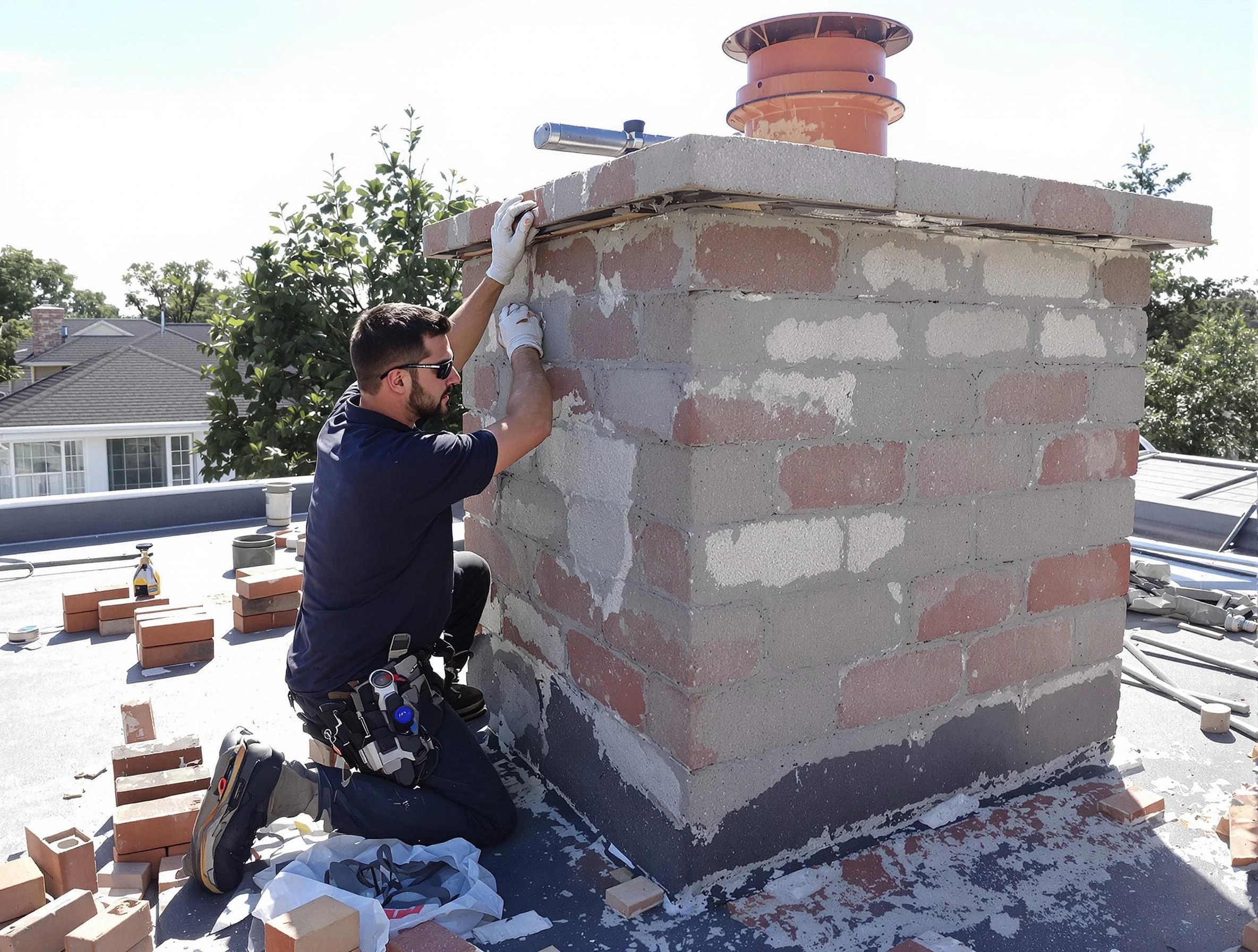 Advanced chimney repair process by Leominster Chimney Sweep in Leominster, MA