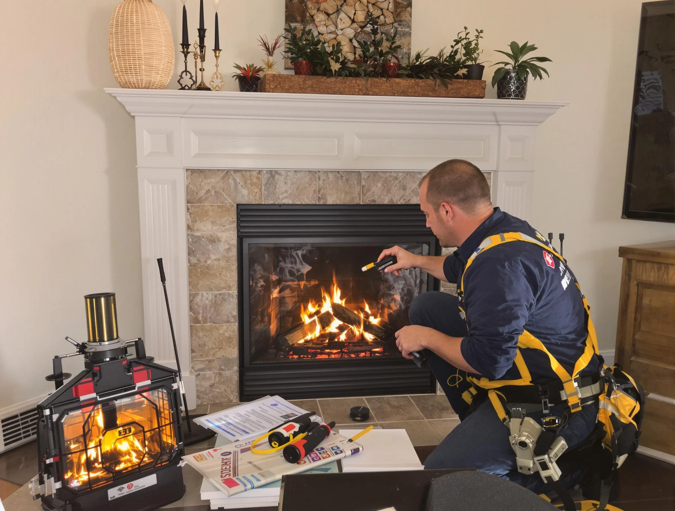 Safety-focused fireplace inspection by Leominster Chimney Sweep in Leominster, MA